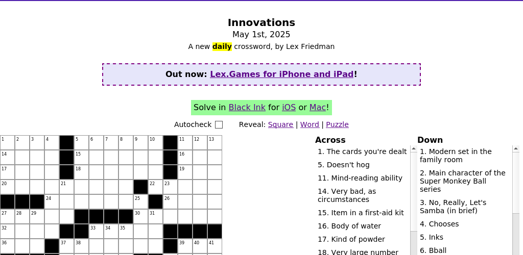 Crossword puzzle