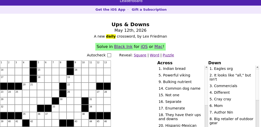 Crossword puzzle