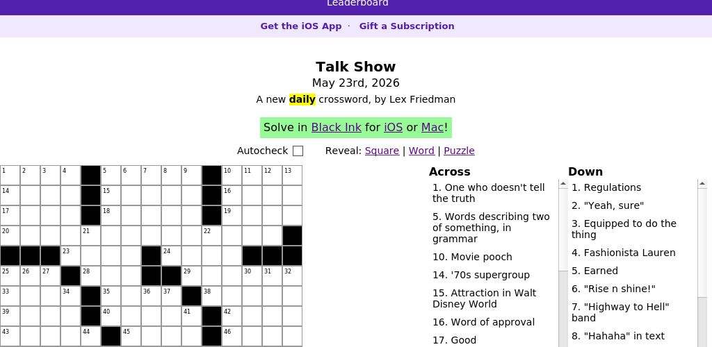 Crossword puzzle