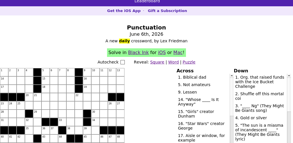 Crossword puzzle