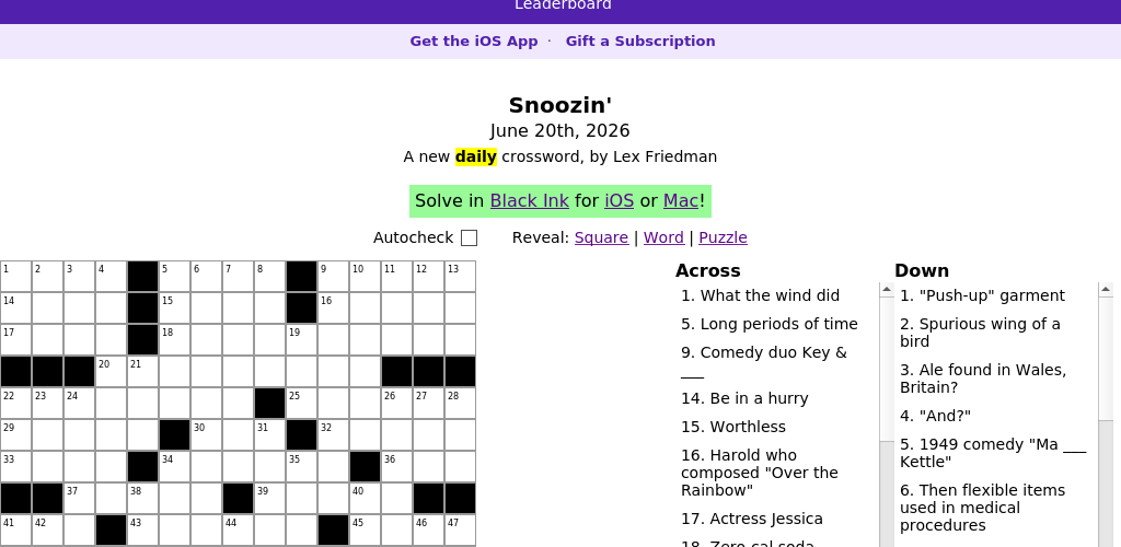 Crossword puzzle