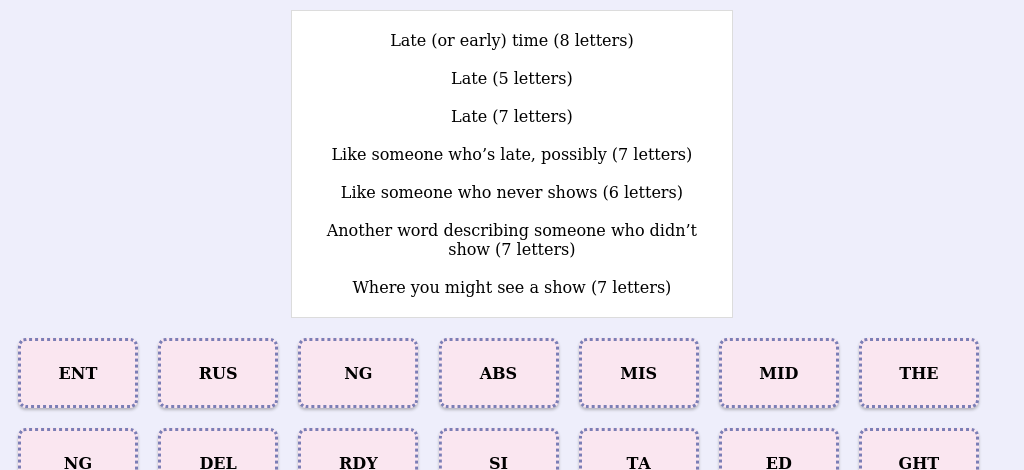 Lexicogs screen