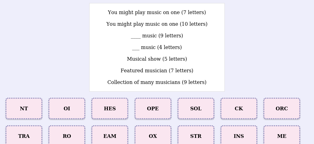 Lexicogs screen