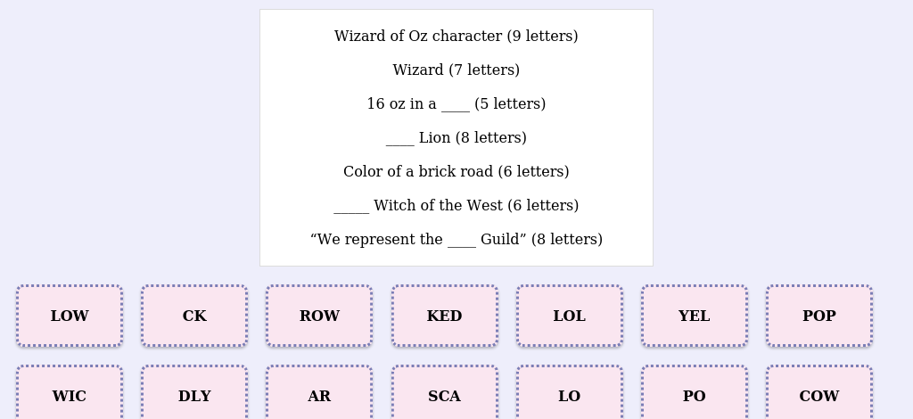Lexicogs screen