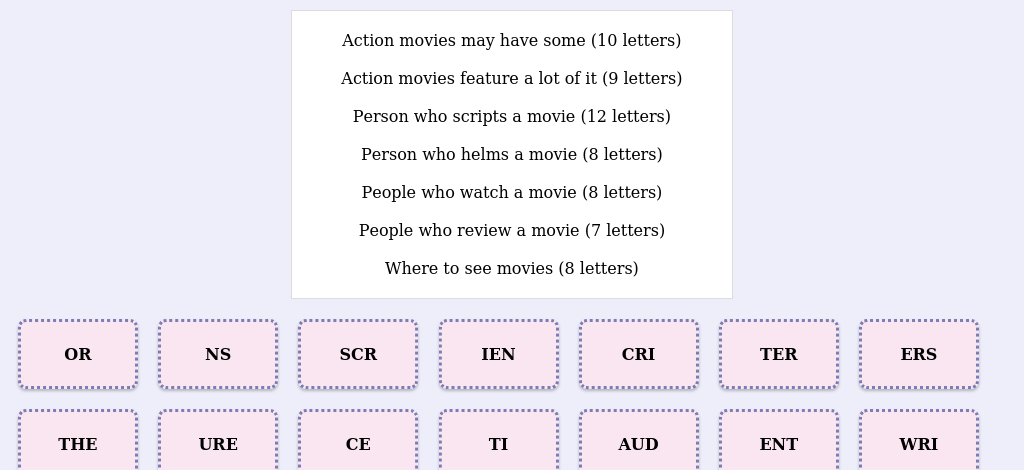 Lexicogs screen