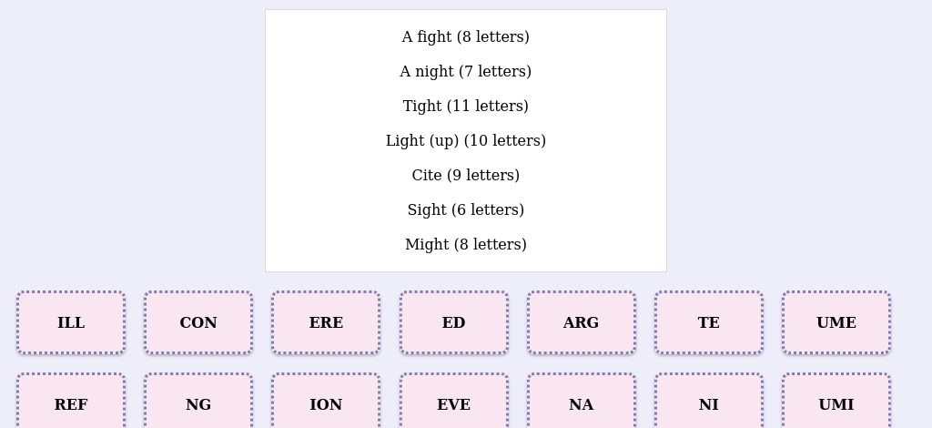 Lexicogs screen