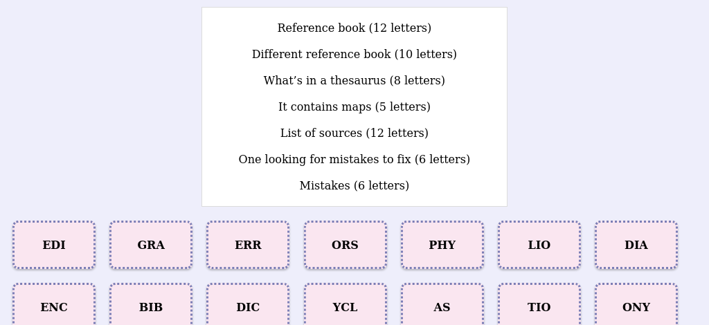 Lexicogs screen