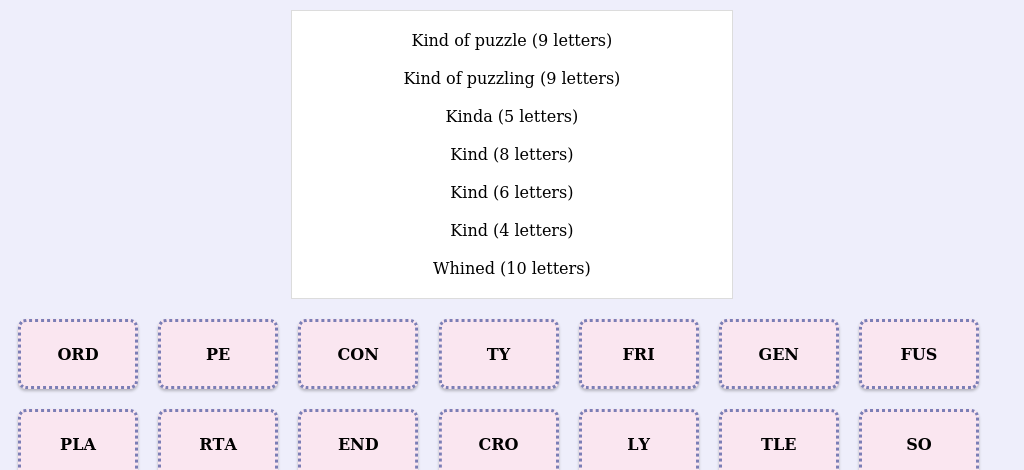 Lexicogs screen