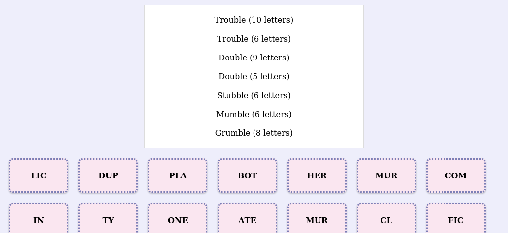 Lexicogs screen