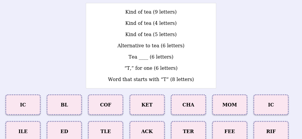 Lexicogs screen