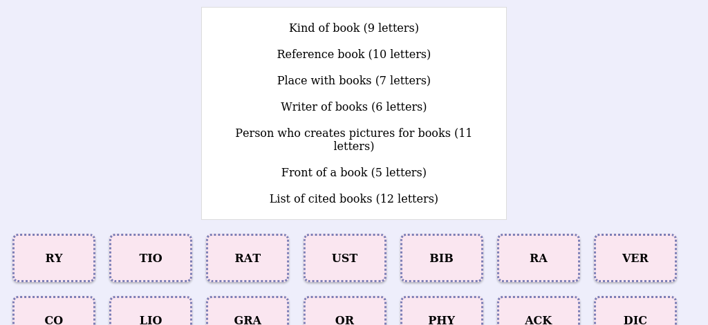 Lexicogs screen