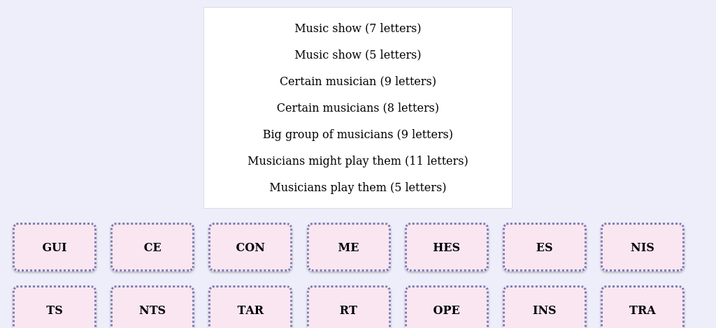 Lexicogs screen