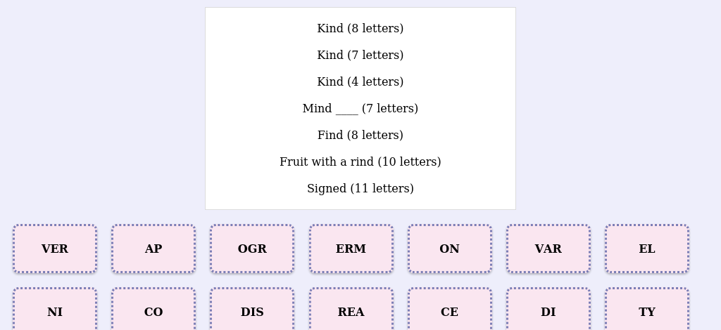 Lexicogs screen