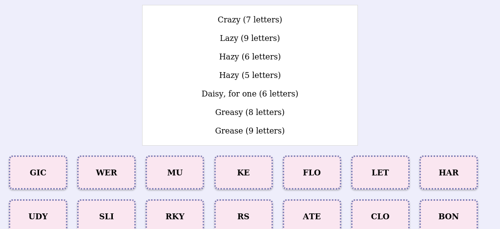 Lexicogs screen