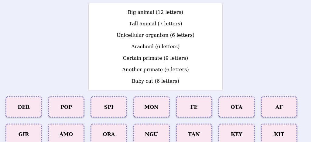 Lexicogs screen