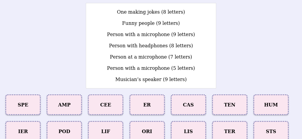 Lexicogs screen