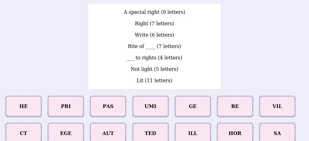 Lexicogs screen