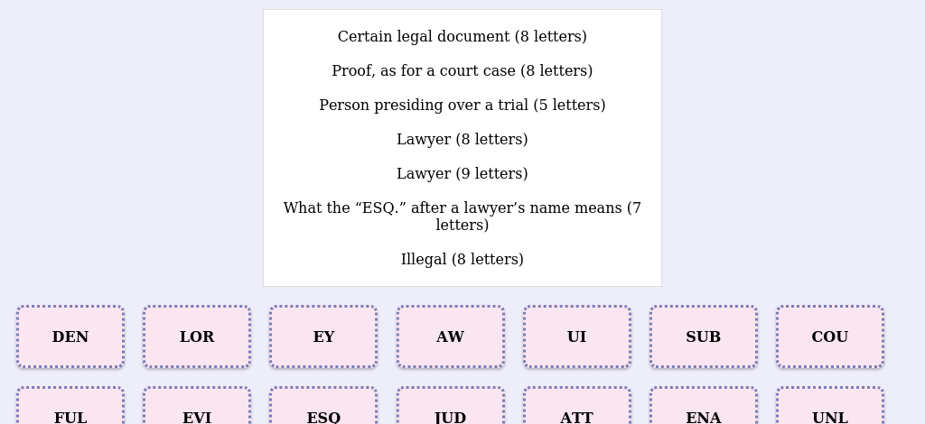 Lexicogs screen