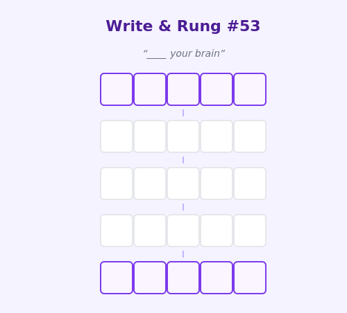 Write and Rung screen