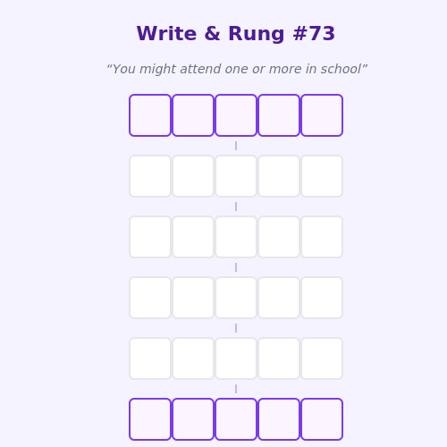 Write and Rung screen